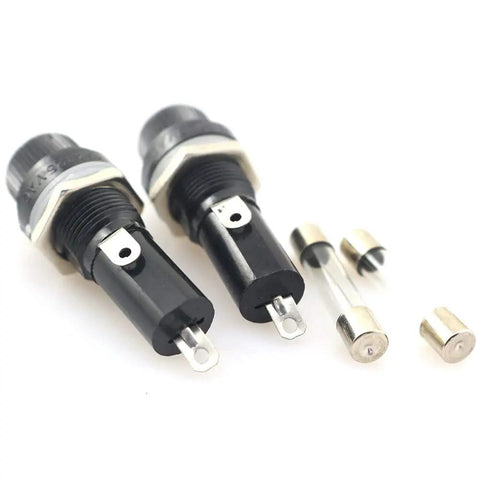 4 Pack 6x30mm Fuse Holders Panel Mount Screw Cap Style Built To Last For 250V AC 10A And 125V AC 15A Fuses