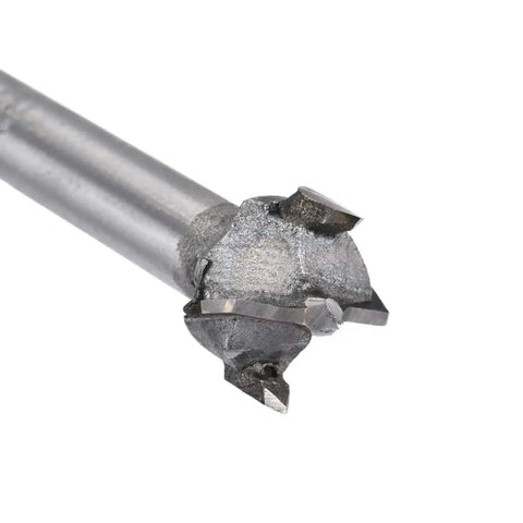Close-up of Hardcore Two Piece Forstner Drill Bit Set Built Tough With Sick Sharp Tungsten Carbide Cutting Heads