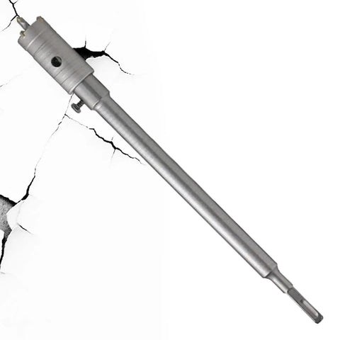 Heavy Duty Hole Saw Kit For Efficient Concrete Drilling With Wear Resistant Carbide Bits Perfect For Plumbing And Masonry Installations To Tackle Tough Construction Sites Smooth Performance Guaranteed, long carbide bit