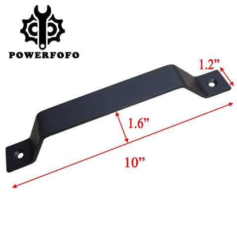 Heavy Duty Solid Steel Barn Door Handle And Closet Pull In Matte Black Powder Coat For Sliding Doors Garage Shed Cabinets And Drawers 10 Inch Beveled Rustic Style Hardware For Wood Doors Gates Cabinets With Easy Installation And Durable Rust Resistant.