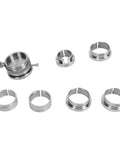Stainless Steel Watch Movement Base Holder Kit With Precision Adjustment Tool for horology repair, includes various caliber holders.