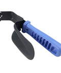 Top Tier Double Side Sheet Metal Deburring Tool For Precision Trimming And Chamfering Alloy Steel And Aluminum Edges Up To 12 Mm with black blade and blue handle.