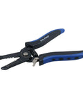 Seven Inch Multifunctional Electrical Wire Strippers And Cutters 22 To 10 Awg With Comfy Soft Grip Handles, precision steel blades, ergonomic grips.