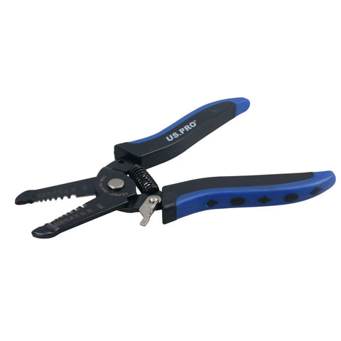 Seven Inch Multifunctional Electrical Wire Strippers And Cutters 22 To 10 Awg With Comfy Soft Grip Handles, precision steel blades, ergonomic grips.