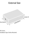 5 Pack Small ABS Plastic Project Box For Electronics DIYers White Durable Drillable Mini Electrical Project Boxes 2.36 x 1.42 x 0.67 Inch with size details