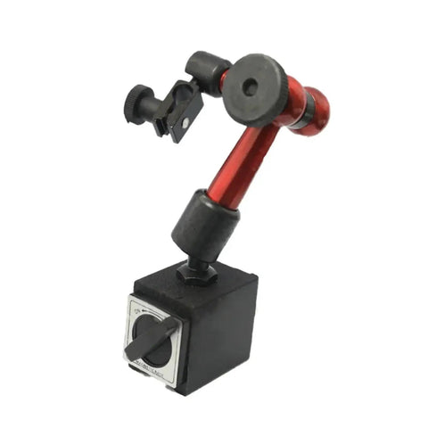 Dial Indicator With Magnetic Stand Base And Bore Gauge Pro Grade Precision Tool For Machining And Inspection Mega Accurate Readouts Micrometer Style Indicator For Metrology And Quality Control, red arm