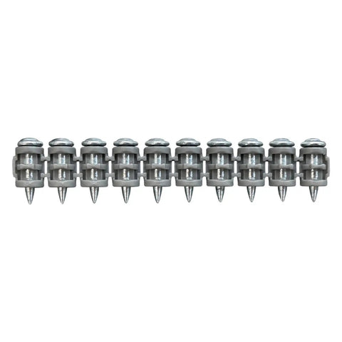 5/8 Inch Collated Concrete Nails For Hilti BX3 X-S B3 MX Gas Actuated Tools in a row, heavy duty carbon steel for framing projects