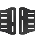 Heavy Duty Steel Bed Frame Brackets Adjustable Headboard And Footboard Connector Kit For Metal Beds Rust Proof Black Finish, side view of steel brackets.