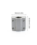 Dope Linear Bearing Slider For CNC Motion Control SC8UU SCS8UU Blocks High Precision Aluminum Guide front view with dimensions