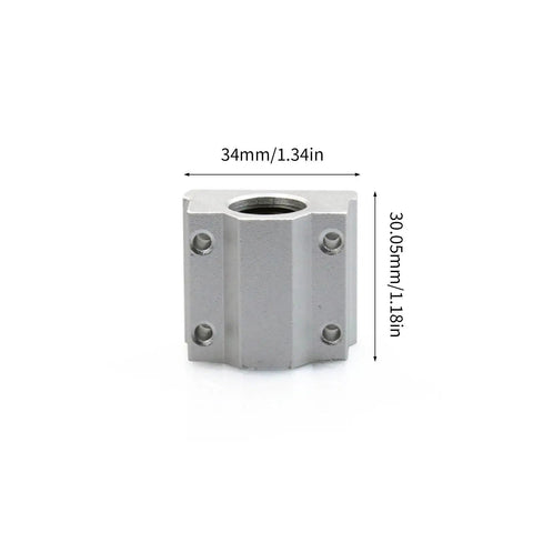 Dope Linear Bearing Slider For CNC Motion Control SC8UU SCS8UU Blocks High Precision Aluminum Guide front view with dimensions
