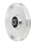 CNC Machined Bearing Pulley Wheel For Strength Training Equipment And Gym Machines 120mm Silver Aluminum Alloy Replacement Part With Wear Resistant Durability And Precise Alignment For Consistent Smooth Operation, 120mm wheel with 10mm bore