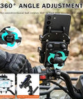 Eight Claw Atv Phone Mount Compatible With Cforce Ev Featuring Thick Silicone Damping for 360 degree angle adjustment