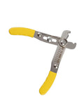Rugged 5 Inch Wire Strippers And Adjustable Cutting Pliers With Cushioned Rubber Grip Handles showing dual head design for cable and wire.