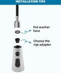 Installation tips for Premium Stainless Steel Faucet Head Replacement With Three Spray Modes and Brushed Nickel Finish.