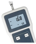 Push Pull Tension Meter With Digital Display No Guesswork Multi Unit Readout N Kg Lb G Peak Hold Auto Power Off Battery Or 6V DC Power White Finish Essential Tool For Precision Force Testing And Compression Trials, white handheld digital display