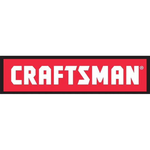 CRAFTSMAN logo on a red and black background, highlighting the brand's durable tools and equipment.