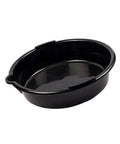 Heavy Duty Vehicle Service Drain Pan With Smart Guide Lip For Easy Oil Transfer And Spotless Cleanup, 6.5L molded HDPE black basin.