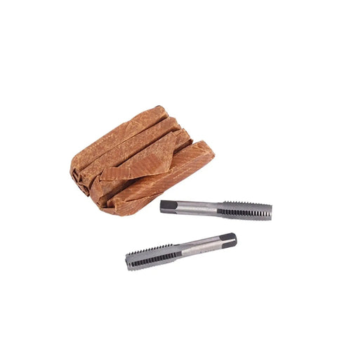 Heavy Duty Hand Tap Set For Metal Tapping With M3 To M12 Sizes, two steel taps and packaging for manual thread cutting tool