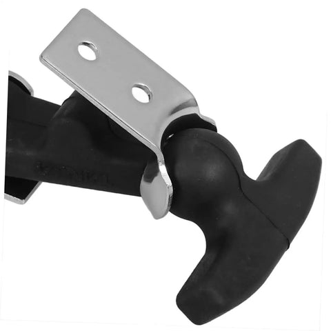 Close-up of T-handle for 3 Pack Rubber Lock Latch Replacement Kit With T-Handle Hasp For Toolboxes And Car Hood Latch