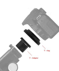 1.25 Inch T2 T Ring And T Adapter Metal Telescope Camera Connector For Canon EOS EF Lenses Epic Prime Focus Astrophotography Accessory