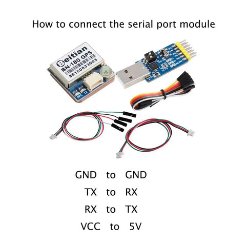 Connection guide for Dual Glonass GPS Module With UART TTL and antenna for Arduino Raspberry Pi Pixhawk CC3D F3.