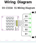 Wiring diagram for Capacitive Active Battery Equalizer Balancer for LiFePO4 and LTO Packs 3S Through 21S with 5A Transfer.