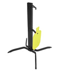 Heavy Duty Target Stand System NP550 Steel For 12x20 Silhouette Targets with 2x4 Base and Post in powder-coated black and green.