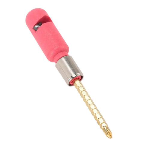 Power Assisted Electric Wire Stripper For 2.5mm Cable, High Carbon Steel Adjustable Tool with pink handle and gold tip.