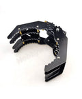 Glass Fiber and Metal Robotic Gripper Claw for DIY Arm Clamp Manipulator Hand Grasping Gripper with Large Torque Servo Lifts Up To 500 Grams M2 and M3 Mount Holes Aluminum Copper Pillar Claw Color Only