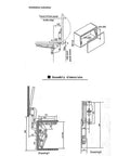 Technical diagram of Translational Lift Up Cabinet Door Hinge With Pneumatic Lift Mechanism installation and dimensions.