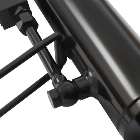 Top Link For Cat 1-1 With Locking Block, 16 1/8-22 7/16 In, close-up of hydraulic cylinder and hoses