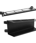 Double Layer Tool Rack Mounting Bracket Built Tough Heavy Duty Steel Tool Organizer in black, no drilling required for toolbox use