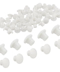 50Pcs 3/16 Inch Plastic Hole Plugs Snap In Shelf Plugs White Drilling Cover Plugs For Cabinets Cupboards And Shelves Quick Install