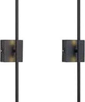 Modern Black LED Wall Sconces Set Of Two With 3000K Warm Light For Bathroom, Durable Rustproof Metal Vanity Lamps, Easy Mount