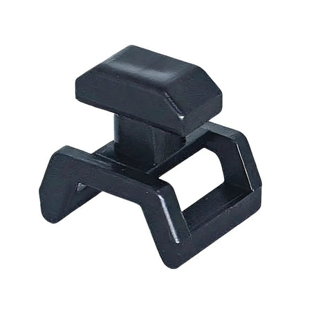 20 Pcs Series Cable Clips For European T Slot Aluminum Profiles And 3030 4040 Extrusions, Cord Organizer, black finish close-up view.