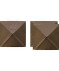 12x12 Pop Up Gazebo Sidewalls With Window Panel Set Waterproof And UV Protected Wind And Sun Privacy For Outdoor Events Includes Two Solid Panels And One Window Panel Fits Clam Escape And COBIZI Gazebo Shelters, brown color with triangular design.