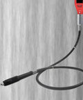 39 Inch Flexible Drill Shaft Attachment For Rotary Tools With 18mm Connector 2mm Pitch 4mm Tube in action with drill head