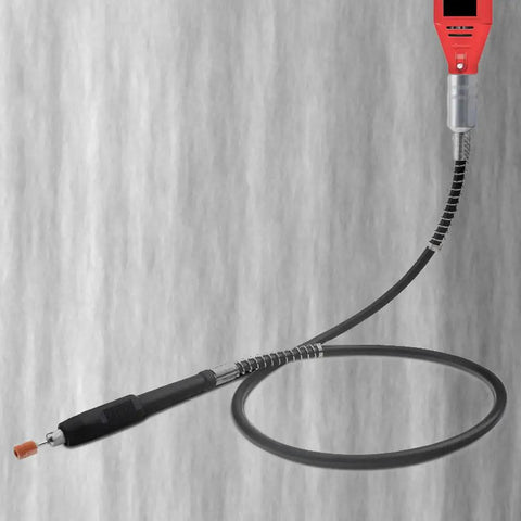39 Inch Flexible Drill Shaft Attachment For Rotary Tools With 18mm Connector 2mm Pitch 4mm Tube in action with drill head