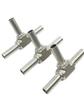 Three Beefy Three Way Tee Reducer Pipe Fitting In 316L Stainless Steel BA Grade, Auto Weld Connector, different angles