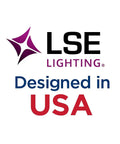 LSE Lighting logo and 'Designed in USA' text, related to Replacement 29W 254nm UV-C Lamp For Lancaster 7-LWT-UV009 Water System