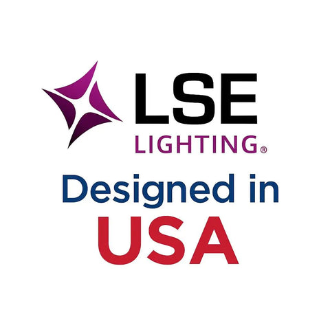 LSE Lighting logo and 'Designed in USA' text, related to Replacement 29W 254nm UV-C Lamp For Lancaster 7-LWT-UV009 Water System
