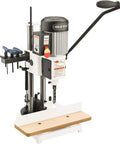 Badass Built Rock Solid Three Quarter Horsepower Heavy Duty Benchtop Mortising Machine With Swiveling Base and Micro Adjustable Fence