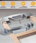 2-in-1 Stud Finder & Spacing Tool 16 & 12 Inch Center Layout Tool Cast Aluminum on a wood frame for accurate installations.