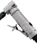 Heavy Duty Pneumatic Angle Die Grinder With Smooth Ball Bearing Drive And 90 Degree Swivel Head, aluminum body, 90-degree angle for tight spaces.