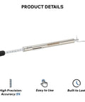 Dual End Door Force Gauge Workhorse With Push Pull Tester 0 to 35 Pounds and 16 Kilograms, Stainless Steel Body With Hook, Door Closer and Lock Adjustment, ADA Compliance Verified, Lightweight and Highly Accurate. Stainless steel push pull tester with hook and scale