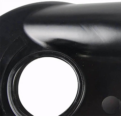 Close-up view of Grinder Vacuum Shroud Cover for 7 Inch Angle Grinders Universal Dust Shield, rubber and plastic construction.