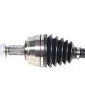 Jeep Front Left CV Axle Assembly for 2014 to 2022 Cherokee Grand Cherokee Replacement Shaft with Beefy Heat Treated Components and Silent Ride Technology for a Smooth Quiet Ride and Long Lasting Performance, front view