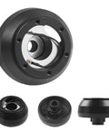 Fast Steering Wheel Quick Release Kit With Short Hub Adapter For FRS And BRZ, shown from multiple angles