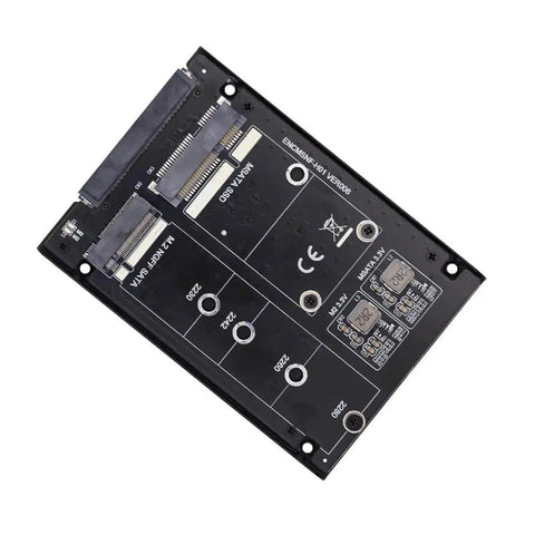 Dual Slot M.2 Ngff Bridge Straight Up Transforms MSATA Drives Into A Rugged 2.5 Inch SATA HDD Enclosure for desktops and laptops.