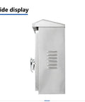 Side view of 304 Stainless Steel Outdoor Electrical Box Enclosure For Electronics IP67 Waterproof Weatherproof NEMA Wall Mount